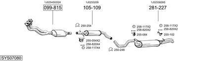 Изпускателна система BOSAL SYS07080