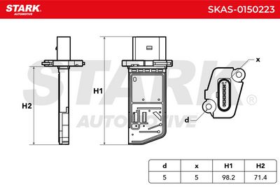въздухомер-измерител на масата на въздуха STARK SKAS-0150223