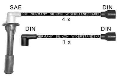 Комплект проводов зажигания BBT ZK1514 для PEUGEOT J9
