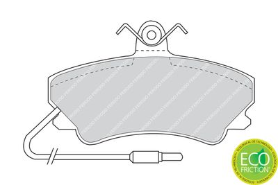 Ferodo Brake Pad Set, disc brake FDB880