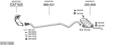 SISTEM DE ESAPAMENT BOSAL SYS11528