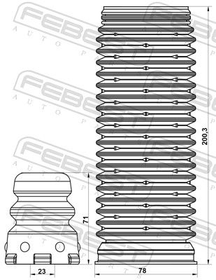 FEBEST VWSHB-CCF-KIT Dust Cover Kit, shock absorber