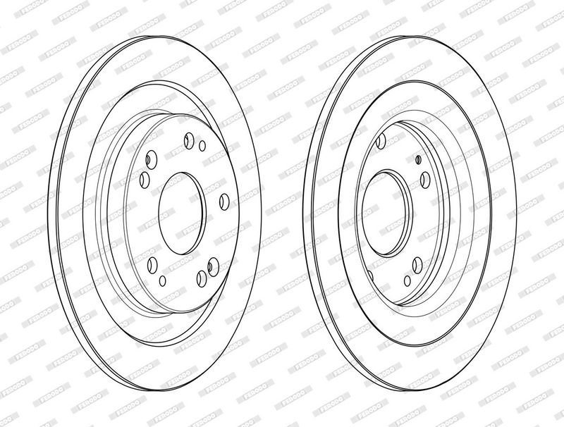 Remschijf set (2 stuks) Achter Links/Rechts past: HONDA CIVIC IX 1.4-2.2D 02.12-12.16
