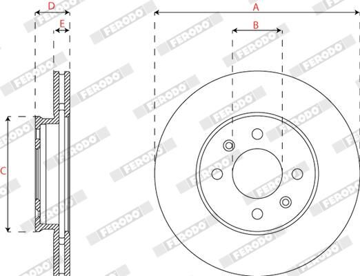FERODO DDF2660C Brake Disc