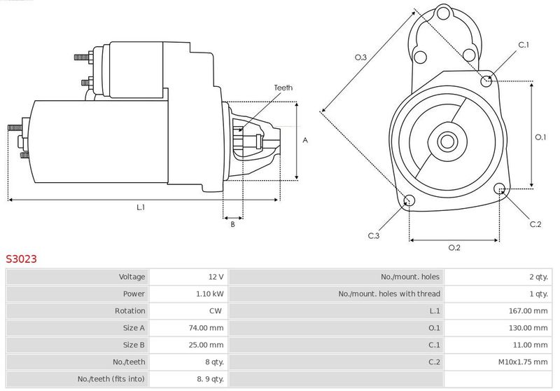 Стартер, Auto Starter S3023