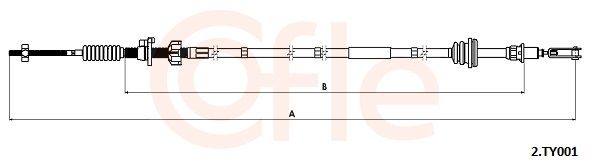 Тросовий привод, привод зчеплення, Cofle 92.2.TY001