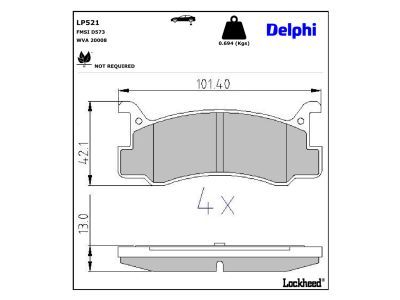 DELPHI LP521 - Brake Pad Set, disc brake
