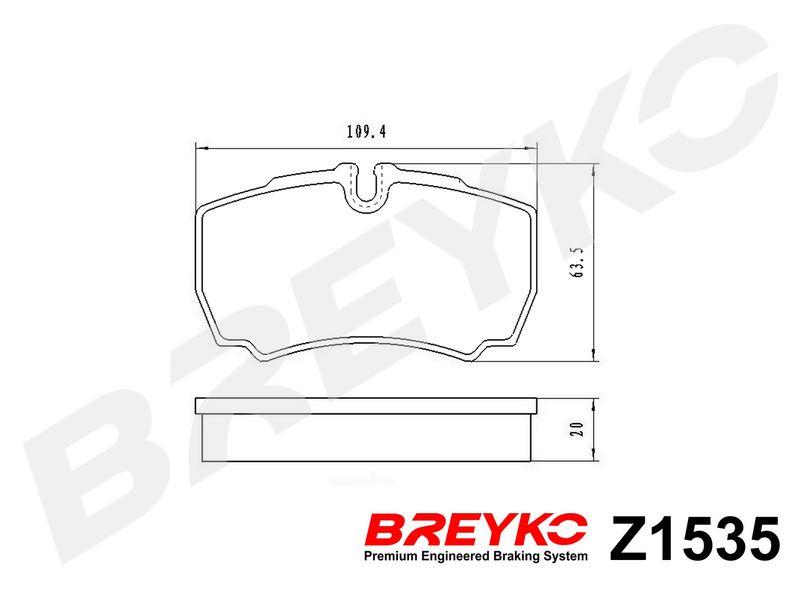 DAVID VASCO Z1535 Brake Pad Set, disc brake