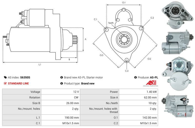 AS-PL S6350S Starter