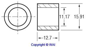 Втулка, вал стартера, Wai 62-1408