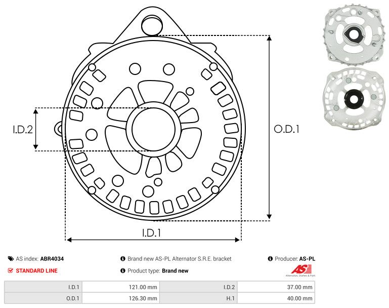 Kaitsekate, generaator, AS-PL ABR4034