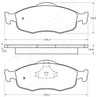 1-GNC R-592 - Brake Pad Set, disc brake