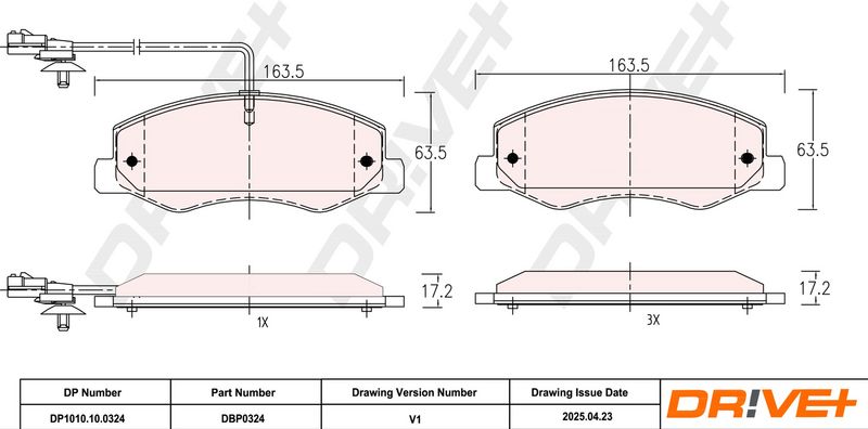 Set placute frana,frana disc DP1010.10.0324 Dr!ve+