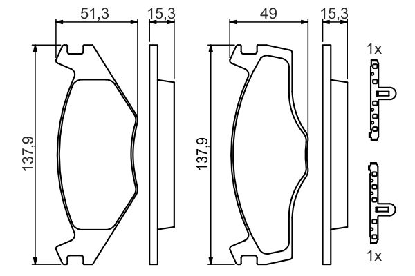 BOSCH 0 986 468 871 Brake Pad Set, disc brake