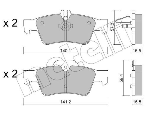 Plaquettes+de+frein+à+disque METELLI 22-0568-0
