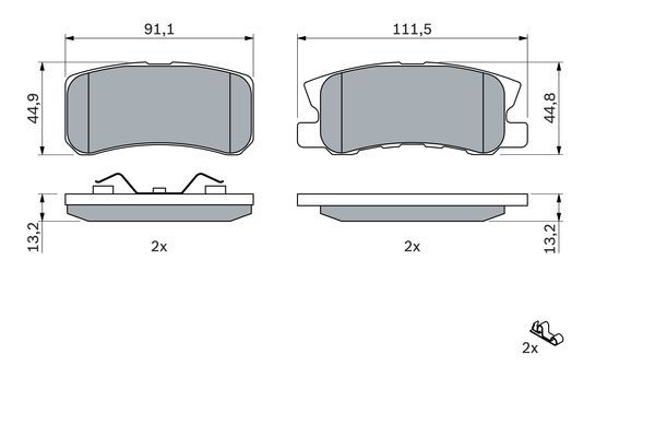 0986424717 BOSCH Гальмівні колодки до дисків