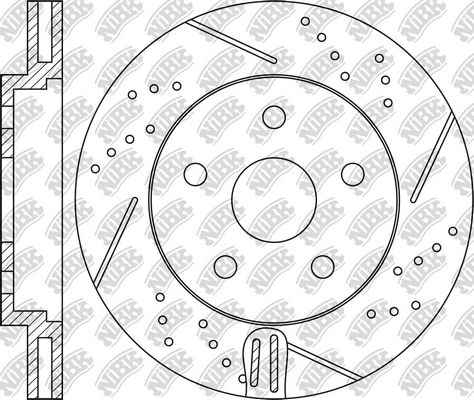 Високоефективний гальмівний диск, Nibk RN1557DSET