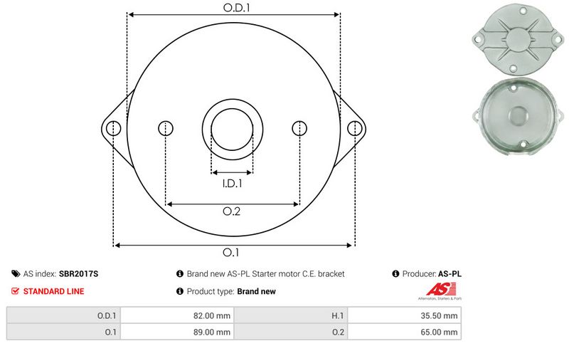 AS-PL SBR2017S Starter Lid, carburettor