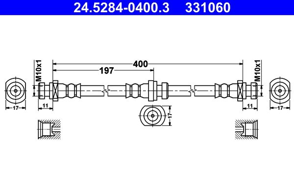 Гальмівний шланг, Ate 24.5284-0400.3