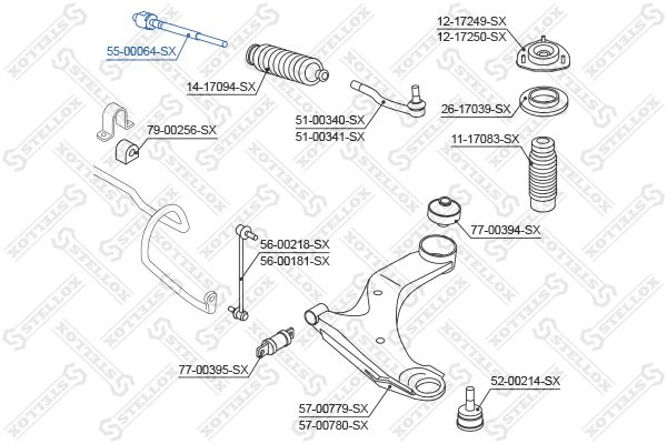 STELLOX 55-00064-SX Inner Tie Rod