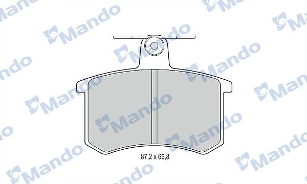 Комплект гальмівних накладок, дискове гальмо, Mando MBF015365