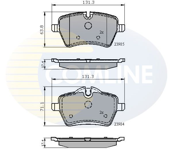 Comline CBP01673 Brake Pad Set, disc brake