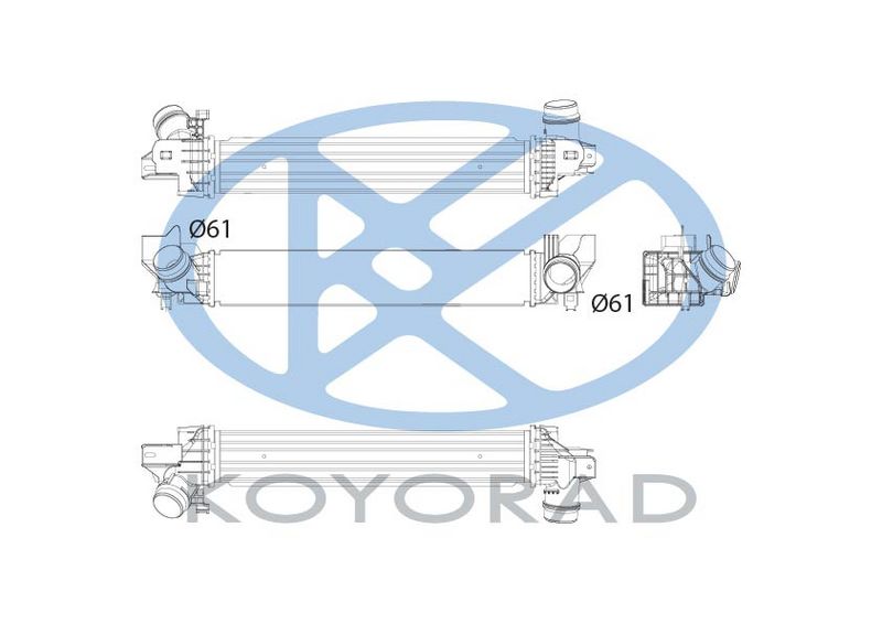 Intercooler, compresor KOYORAD IA420187
