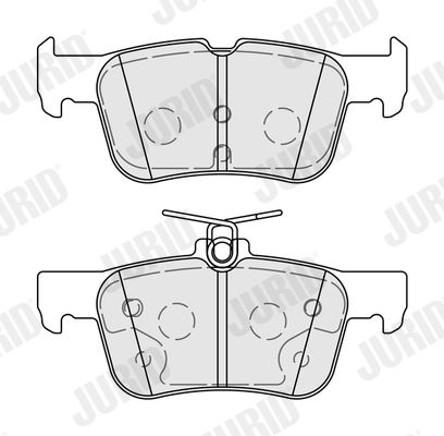 Комплект гальмівних накладок, дискове гальмо, Jurid 574091J