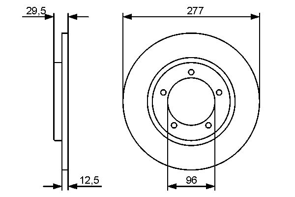 BOSCH Remschijf 0 986 479 487