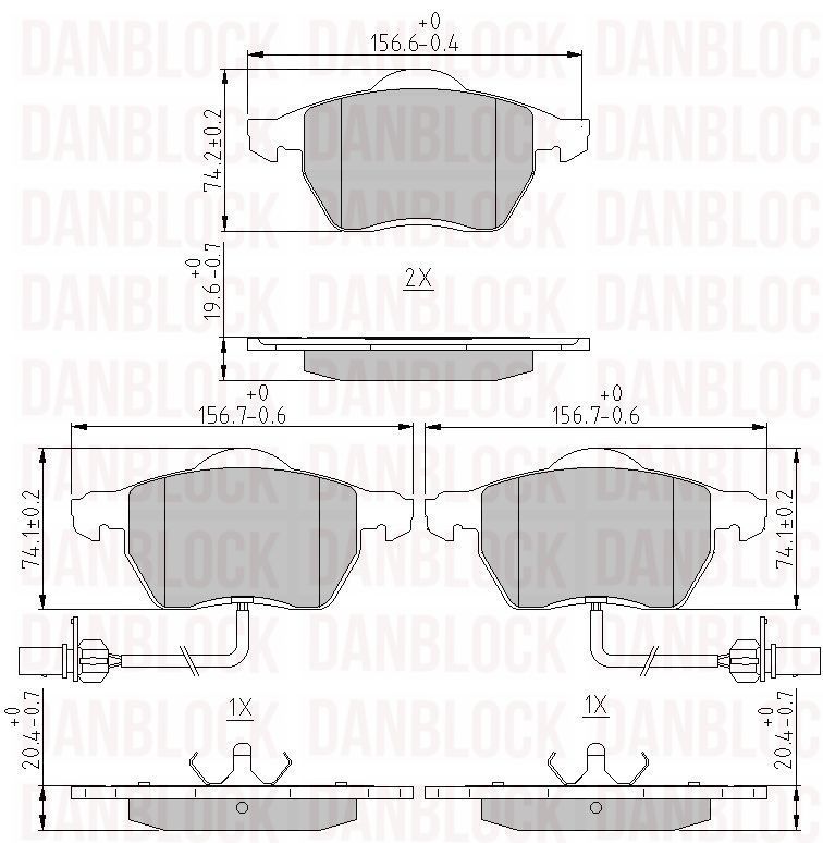 DANBLOCK Remblokkenset, schijfrem
