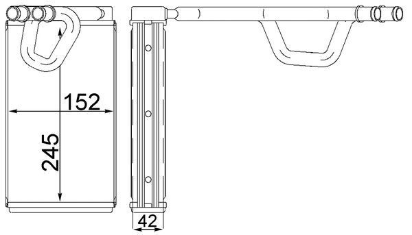 MAHLE Hőcserélő, belső tér fűtés AH 231 000S