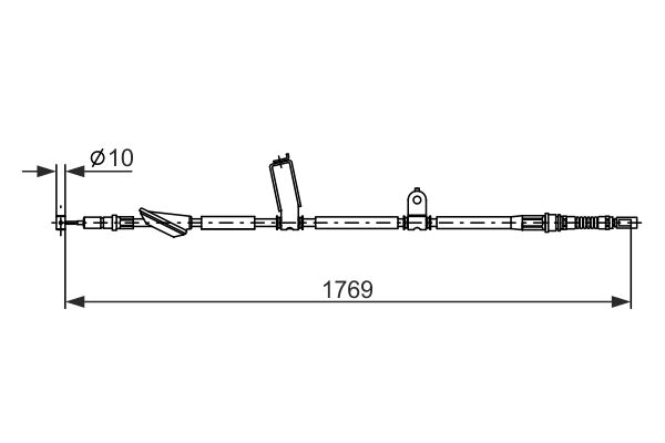 BOSCH 1 987 482 928 Cable Pull, parking brake