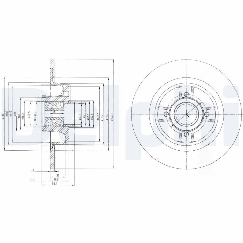 Гальмівний диск, Delphi BG9029RSC