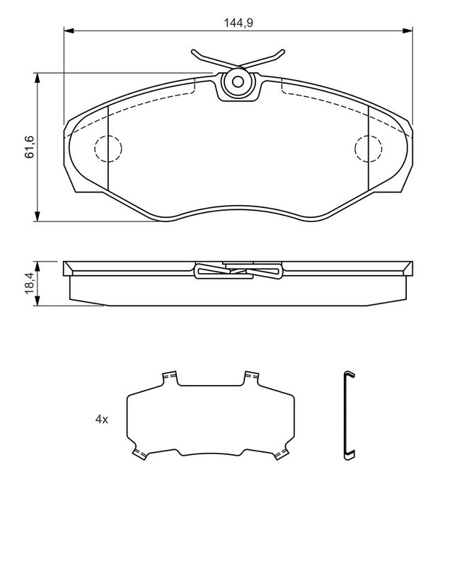 BOSCH Plaquettes de frein à disque 0 986 424 531