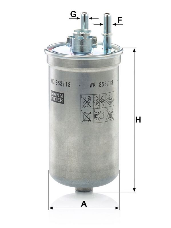 Filtru combustibil WK 853/13 MANN-FILTER