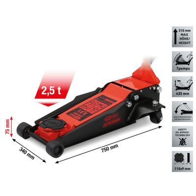 KS TOOLS kėliklis su ratukais