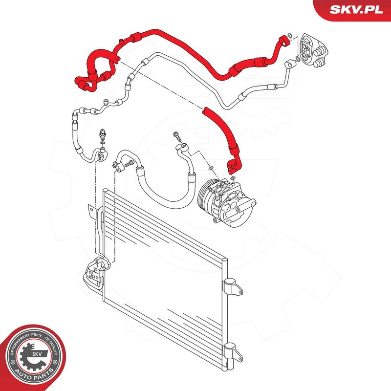 Трубопровід високого/низького тиску, кондиціонер повітря, Skv Germany 43SKV556