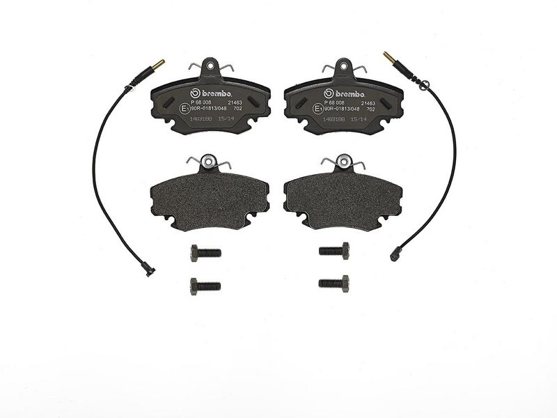 комплект спирачно феродо, дискови спирачки BREMBO