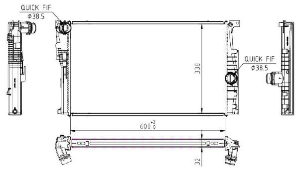 Radiator, racire motor MTR 13054437