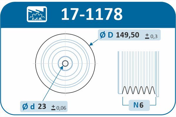 IJS GROUP 17-1178 Skriemulys, alkūninis velenas