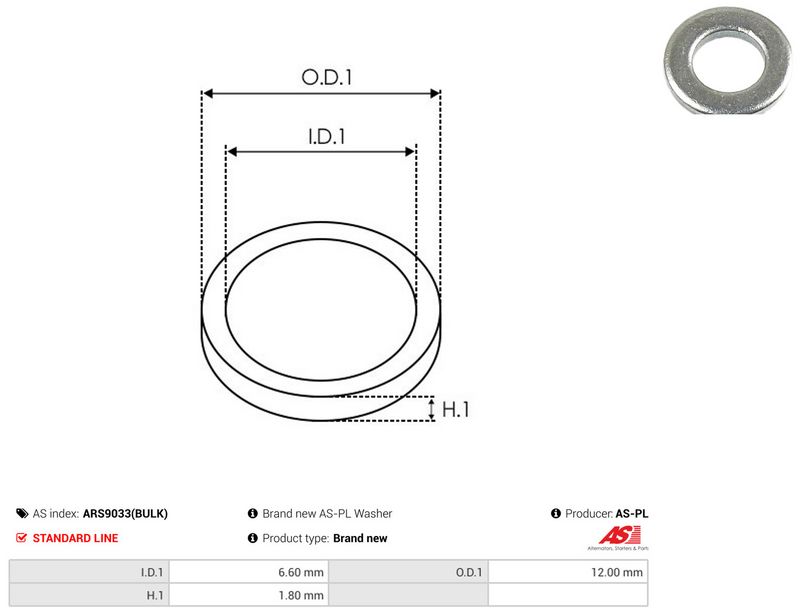 AS-PL ARS9033(BULK) Repair Set, alternator
