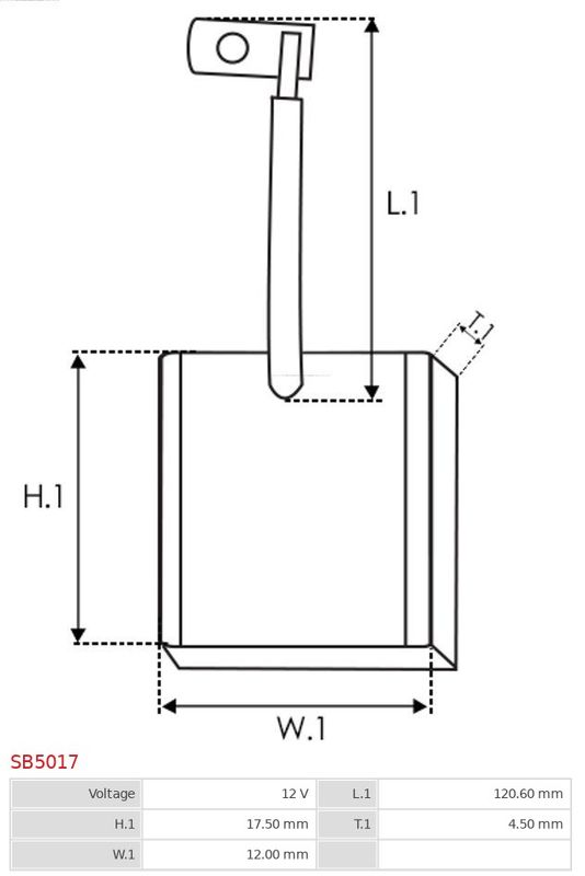 Вугільна щітка, стартер, Auto Starter SB5017