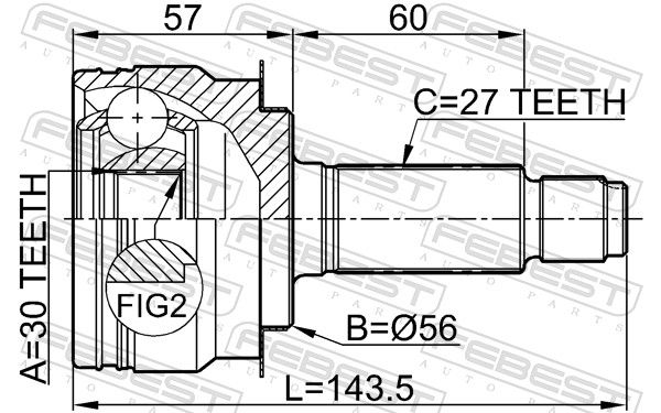 FEBEST 0810-B9 Joint Kit, drive shaft