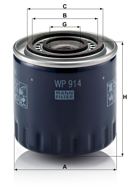 Õlifilter, MANN-FILTER WP 914