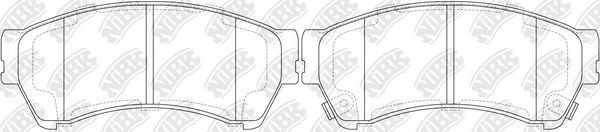 Комплект гальмівних накладок, дискове гальмо, Nibk PN5806