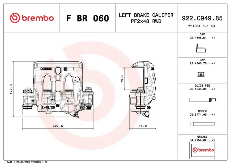 BREMBO F BR 060 Brake Caliper