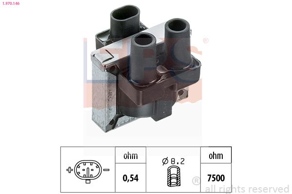 EPS FIAT катушка зажигания Alfa Romeo 33,Doblo,Palio,Punto,Tempra,Tipo 1.1/2.0 91-