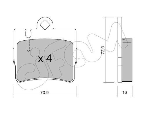 Set placute frana,frana disc 822-597-0 CIFAM