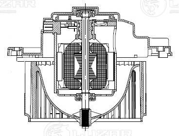 Вентилятор, система охолодження двигуна, Luzar LFH0810