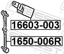 FEBEST 1650-006R Control Arm Coupling Rod, level control